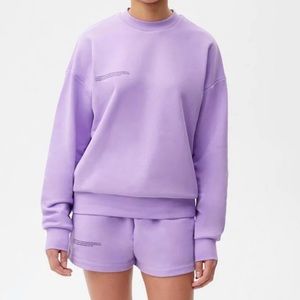 Pangaia Orchid Purple Sweatshirt and Short Set